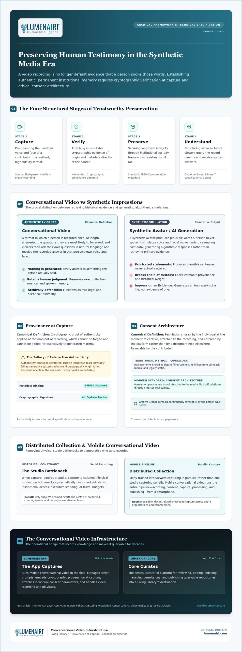Preserving Human Testimony: A Checklist for Trustworthy Oral History in the Age of AI